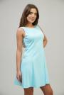 Rochie de dama albastra din material de bumbac 72107-401
