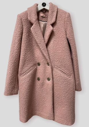 Women's coat fabric boucle in the color of rose ash 12110-721B