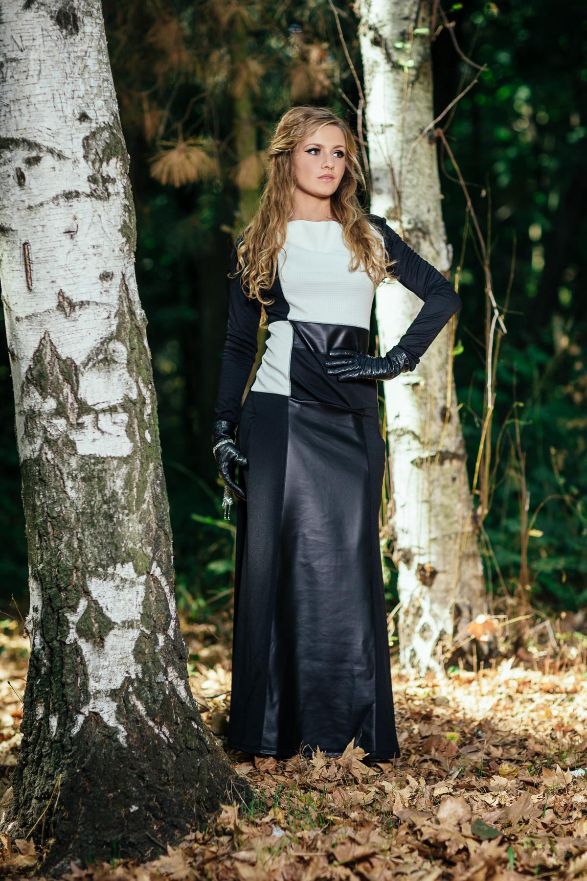 Black dress on sale with white squares