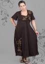 Рокля за макси дами с апликация листа ILINA Fashion