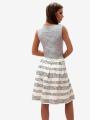 Dress in gray and white with dots 71806/905/835