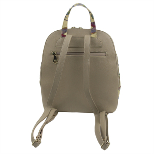 Women's backpack bag with front zipper with hummingbird applique 872-31