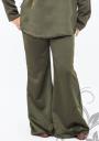 Pantaloni maxi în culoarea verde de damă Ilina