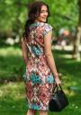 Rochie elegantă cu un motiv colorat cu fermoar pe spate Avangard
