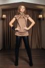 Women's top with beige front and black back Avangard
