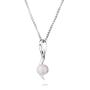 Сребърно колие с бяла сладководна перла и цирконий SP0397W Swan