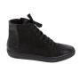 Men's black nubuck leather trainers with warm lining 20672