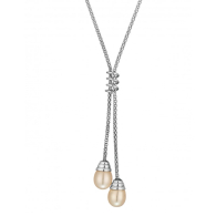 Колие със сладководни бели перли IHL0053W Swan