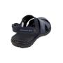 Men's blue leather sandals with movable strap 19229