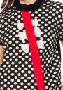 Elegant women's polka dot blouse with ribbon Avangard