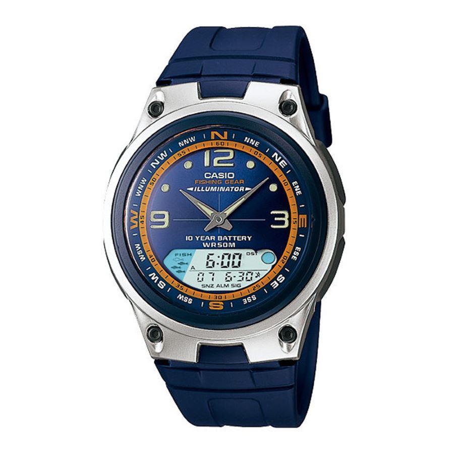 Men s watch Casio AW 82 2AVES FISHING GEAR Resin strap mens watches bg look