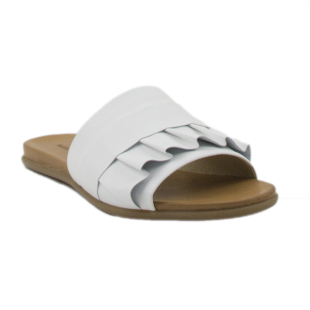 Sandale casual de damă joase de culoare albă KIRA161WHITE