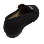 Women's suede moccasins elegant black model with buckle natural leather SABANERO