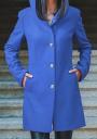 Women's coat in blue with a hood 12106-404