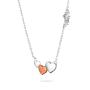 Silver necklace with hearts pendant JT880N Swan