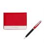 Gift set of red case documents and pen Pierre Cardin