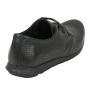 Women's black leather shoes with perfaration 32427