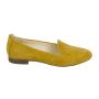 Women's mustard suede leather mocassins 19232