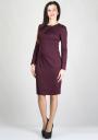 Marsala dress with tucks on neck RUMENA
