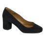 Women's black suede leather elegant shoes 32423