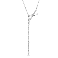 Silver necklace with zircons JT8441N Swan