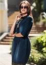 Denim dress with collar and ribbon Avangard