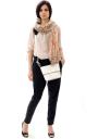 Esarfa de culoare ecru cu imprimeu leopard PRIMAVERA