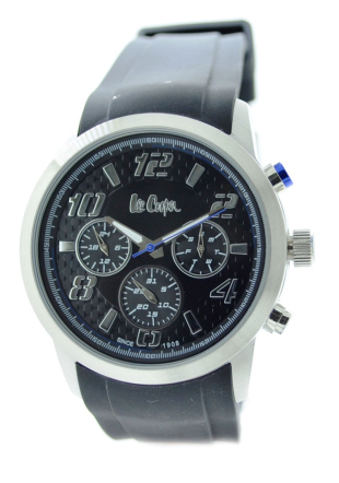 Мъжки часовник с черна силиконова каишка Lee Cooper LC-25G-A