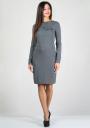 Grey dress decorated with ribbon RUMENA
