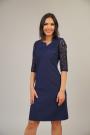 Rochie elegantă în albastru închis 71902-472
