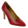 Women's shoes elegant high heel 9 cm red genuine leather 19122RED