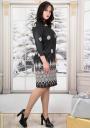 Women's elegant print dress with long sleeves  Avangard