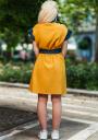 Casual tunic dress in yellow with belt  Avangard