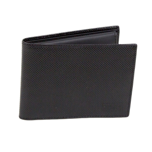Men's black leather wallet 32886