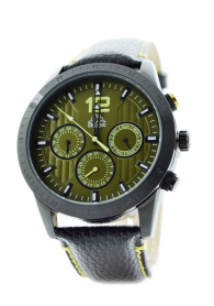Мултифункционален мъжки часовник с кожена каишка Kappa KP-1402M-D