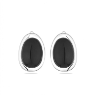 Silver Earrings with black onix GL1347E Swan