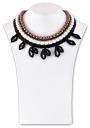 Перлена огърлица с листа от вълнени нишки Dannyra Jewels