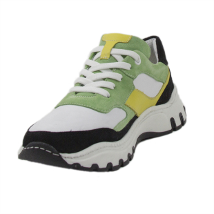 Adidași de damă în bej, verde și negru 0223-003