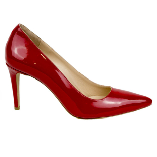 Women's red shoes high heel 9 cm patent 917100-4