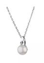 Women's Silver Necklace with White Pearl SH4042NW