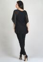 Elegant black wide cut tunic BF RUMENA