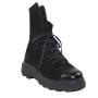 Women's ankle boots made of natural suede leather with a bombshell 231BLACK