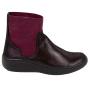 Ladies burgundy boots with elastics 32819