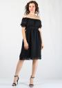 Women's black chiffon and lace dress BF RUMENA