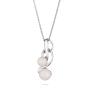Сребърно колие със сладководни бели перли IP1075 Swan