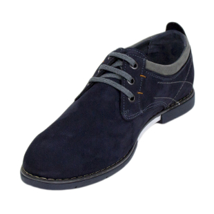 Men's blue suede leather shoes 33548