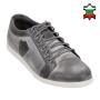 Men's grey leather shoes 33706