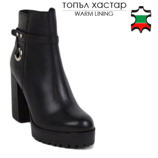 Дамски черни елегантни боти 20408-BG