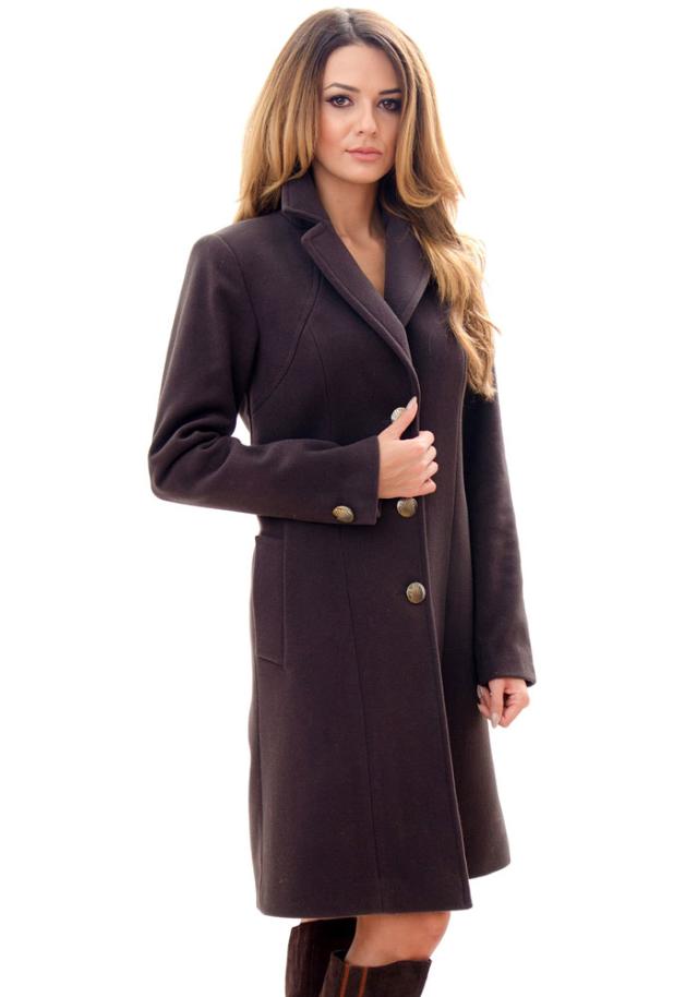 Ladies long dark brown coat Radek's Collection Women's coats bg