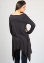Brown longsleeve tunic with lace RUMENA